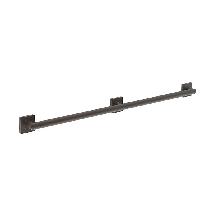 Grab Bar Secant 42 Inch 3 Post Square Plate Matte White ADA Wall Mount Brass - Frankwebs