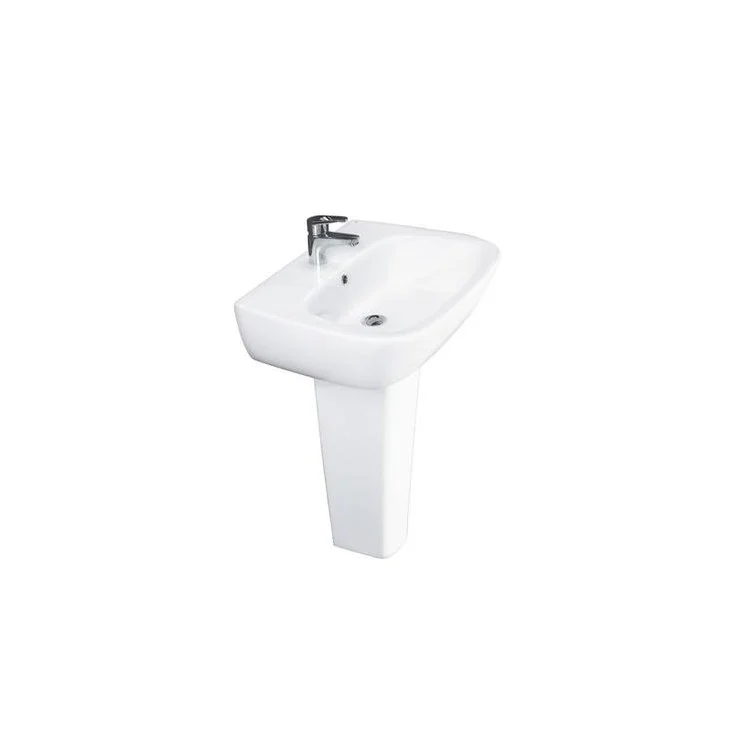 Pedestal Top Elena 500 19-3/4 Inch White 4 Inch Spread Vitreous China Rectangle - Frankwebs