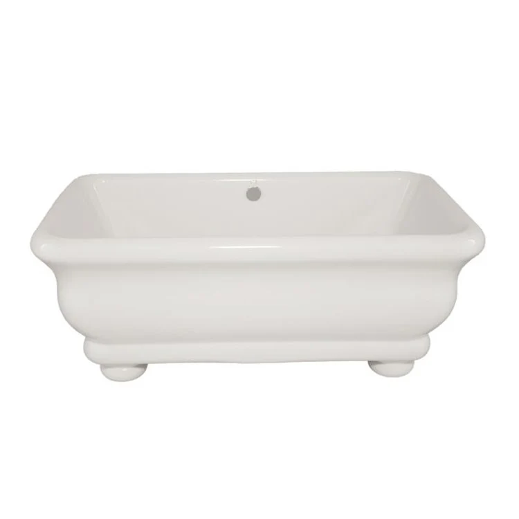 Soaking Tub Designer Collection Donatello 66 x 36 Inch Freestanding Tub Only Side Center Biscuit Acrylic - Frankwebs