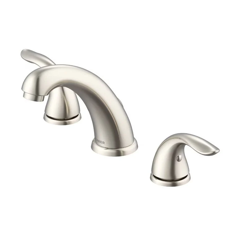 Lavatory Faucet Viper Widespread 6 to 12 Inch Spread 2 Lever ADA Brushed Nickel 1.2 Gallons per Minute Metal Touch Down - Frankwebs