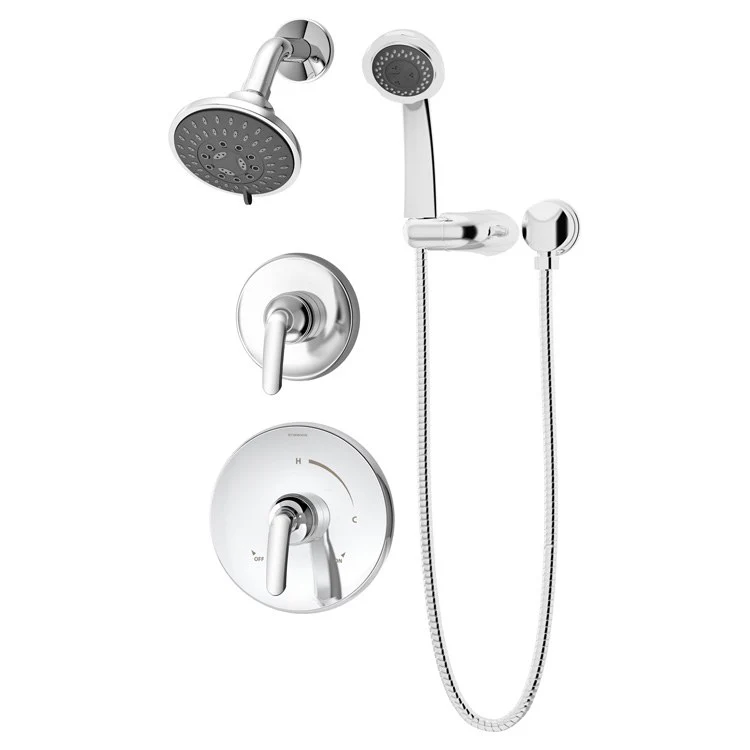 Elm Two Handle Five-Function Shower Trim with Three-Function Handshower without Valves - Frankwebs