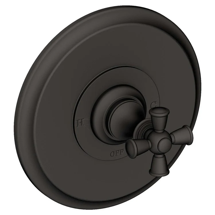 Pressure Balance Valve Trim Sutton Round 1 Cross Polished Gold PVD ADA Depth 4 Inch - Frankwebs