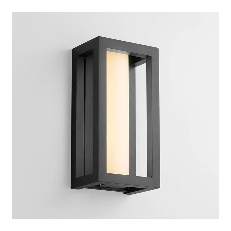 Aperto Single-Light Small Outdoor Wall Sconce - Black - Frankwebs