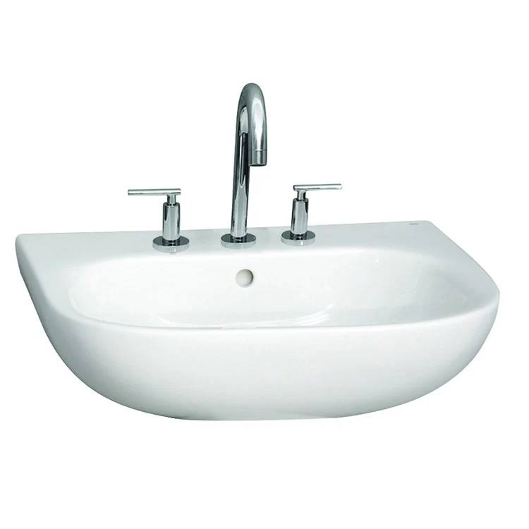 Lavatory Sink Caroline 550 Wall Hung 21-3/4 Inch 8 Inch Spread White - Frankwebs