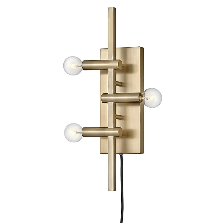 Kinzie Three-Light Plug-In Wall Sconce - Frankwebs