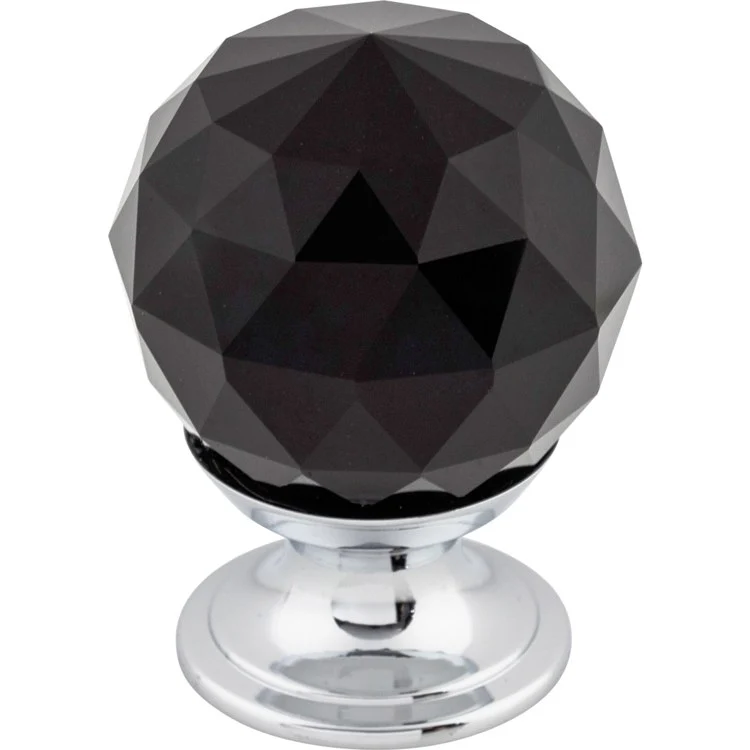 Knob Crystal Black for Decorative Hardware Brushed Satin Nickel Brass 1-1/8 Inch 1-1/2 Inch - Frankwebs