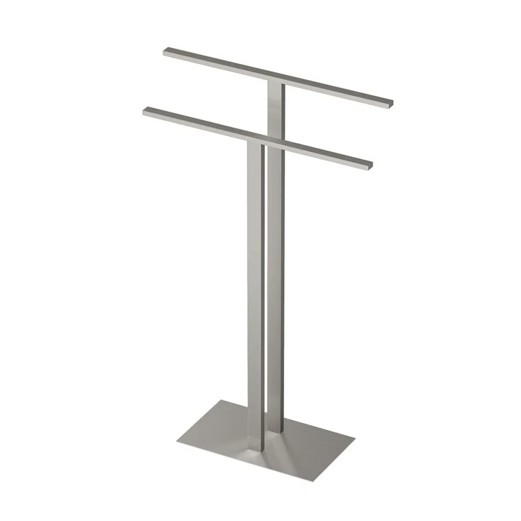Towel Holder Two Level Floor Holder Chrome Metal 2 Arms - Frankwebs