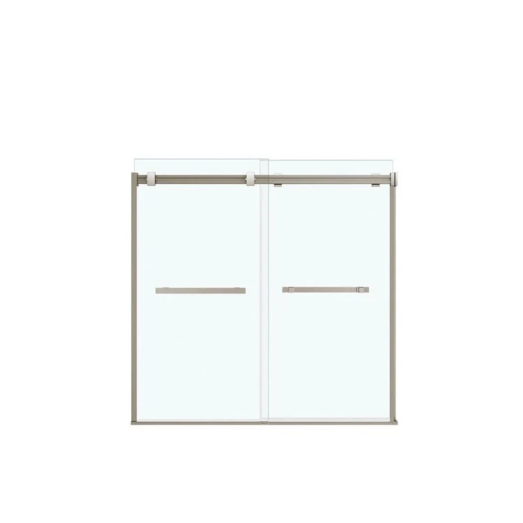 Shower Door Duel Sliding 59L x 55-1/2H Inch Chrome Clear 5/16 Inch 55 to 59x55-1/2 Inch - Frankwebs