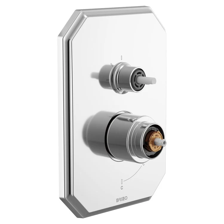 Pressure Balance Valve Trim Beauclere with Integrated 3 Function Diverter Less Handle Brilliance Black Onyx - Frankwebs