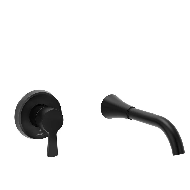 Tub Filler Trim Jase Wall Mount 1 Lever Matte Black ADA 8 Gallons per Minute - Frankwebs