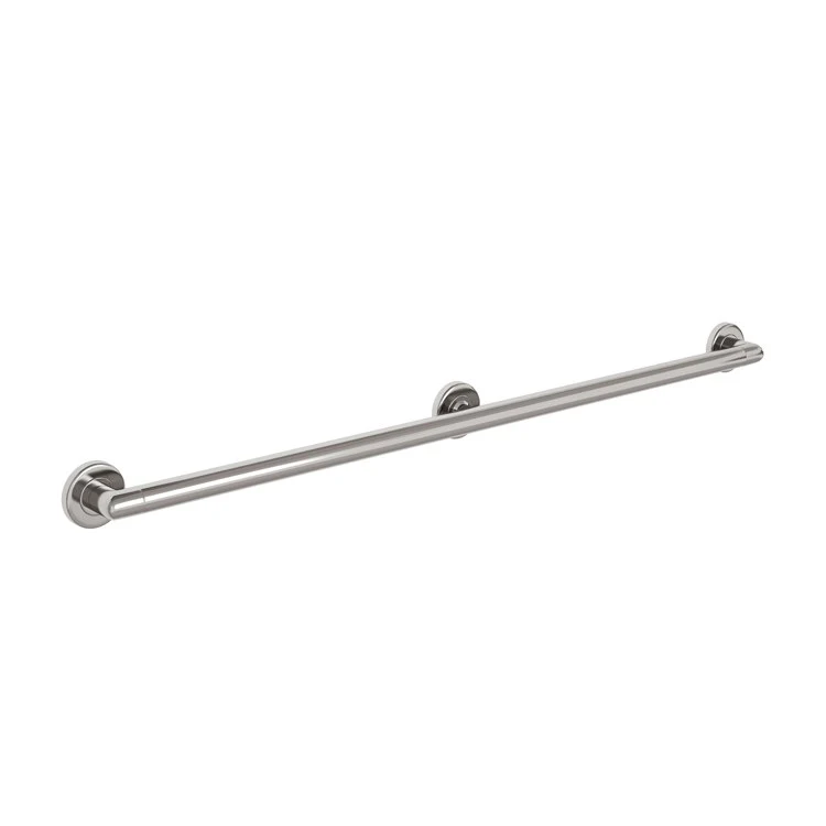 Grab Bar Priya 42 Inch 3 Post Round Plate Satin Nickel PVD ADA Wall Mount Brass - Frankwebs