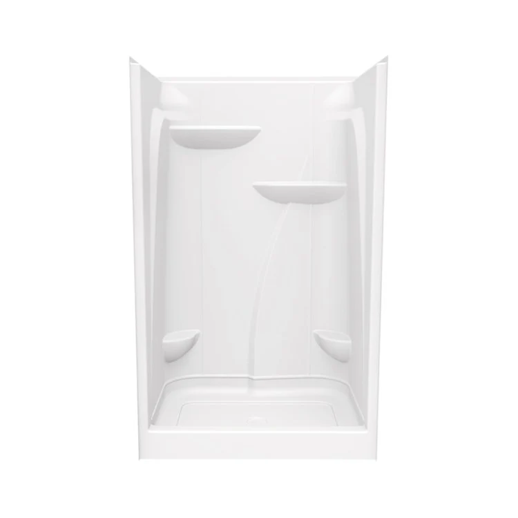 Shower E148 Alcove 1 Piece White 48 x 37 Inch Acrylic No Seat Center Drain 48 Inch - Frankwebs