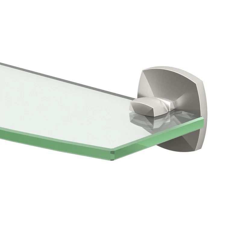 Shelf Jewel Curved Glass Shelf Chrome 20.125 Inch Tempered Glass - Frankwebs