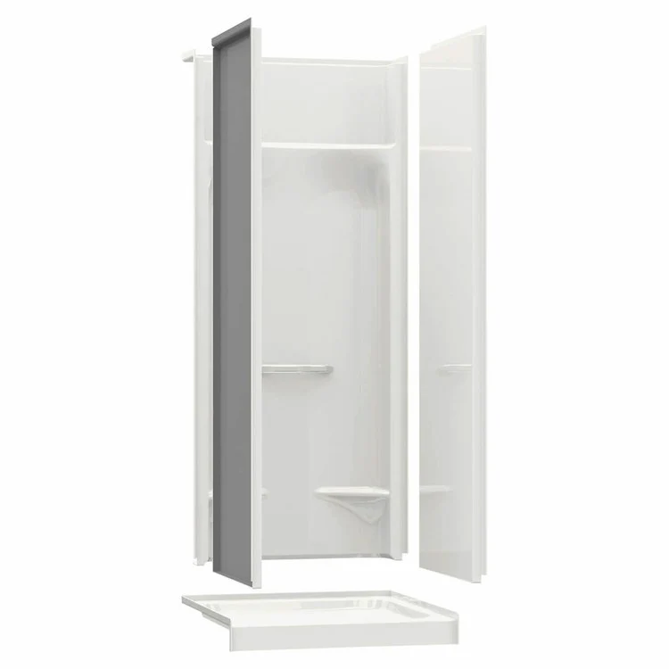 Shower Module KDS 3232 31-7/8 x 32 x 76 Inch AcrylX White 4 Pieces Less Seat - Frankwebs