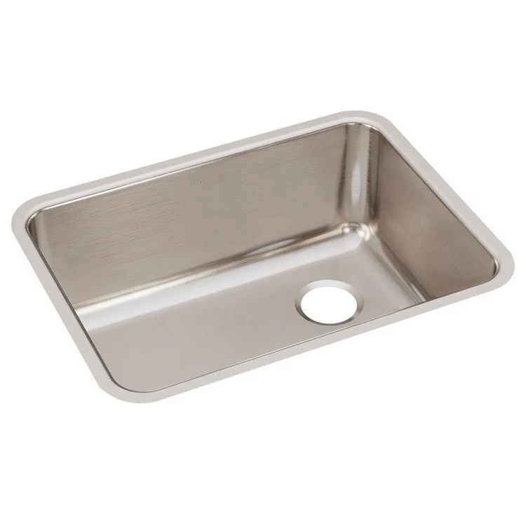 Kitchen Sink Lustertone Classic 25.5 x 19.25 Inch Single Bowl Lustrous Satin Undermount Drain Location Rear Right - Frankwebs