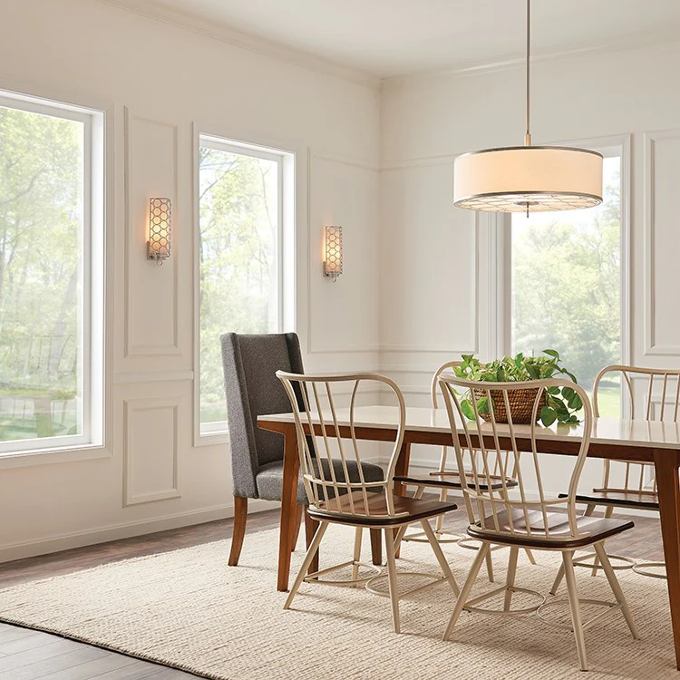 Melrose Four-Light Pendant/Semi-Flush Mount Ceiling Fixture - Frankwebs