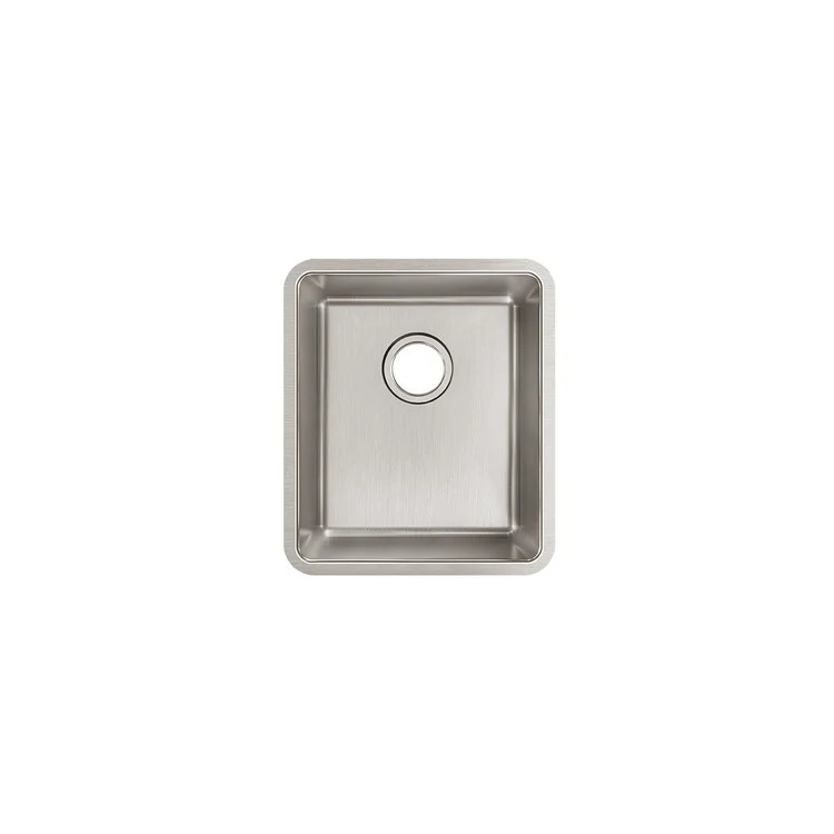 Kitchen Sink Lustertone Iconix 16 x 18.5 Inch Single Bowl Luminous Satin Undermount Drain Location Rear Center - Frankwebs