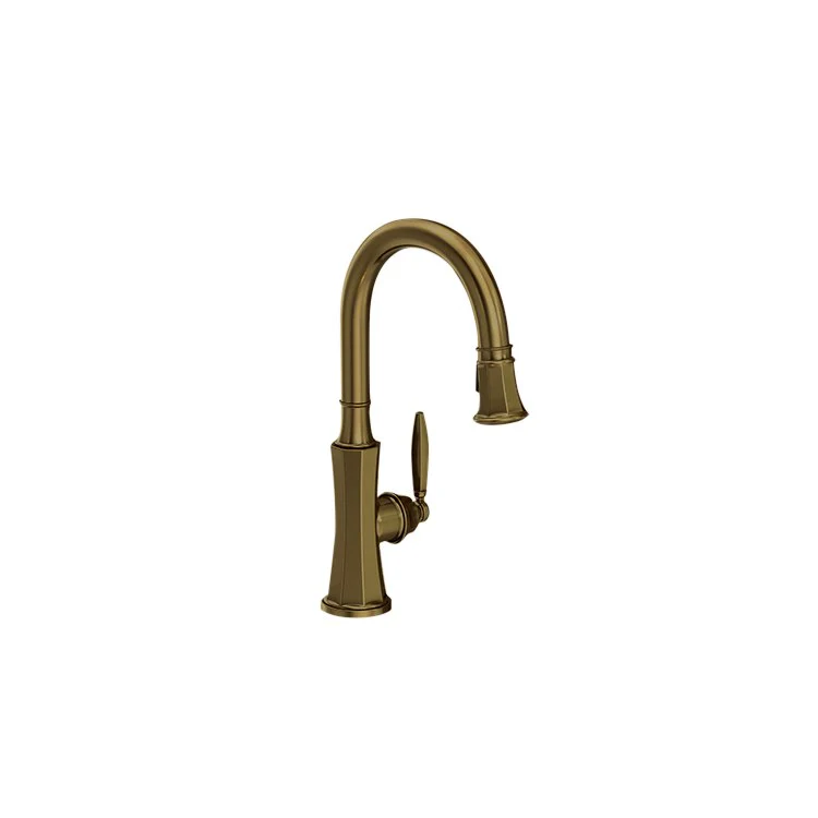 Metropole Single Handle Pull Down Bar/Prep Faucet - Satin Bronze PVD - Frankwebs