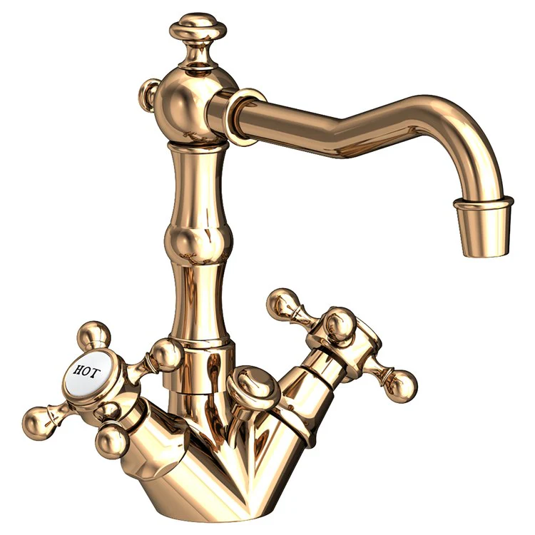 Lavatory Faucet Chesterfield 2 Cross ADA Antique Brass 1.2 Gallons per Minute Brass Spout Height 5-1/4 Inch - Frankwebs