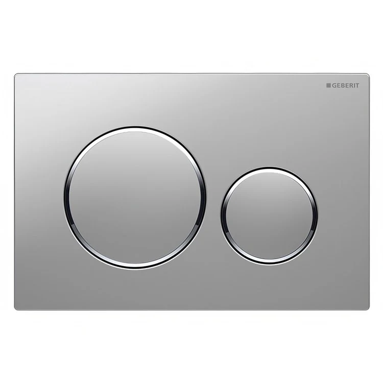 Actuator Plate Sigma20 Dual Flush Matte Chrome with Polished Chrome Accent Plastic for Sigma Concealed Tanks 2x6 and 2x4 Installations - Frankwebs