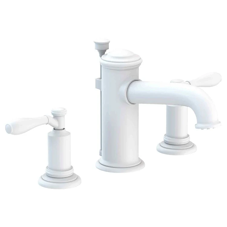 Lavatory Faucet Ithaca Widespread 8 to 20 Inch Spread 2 Lever ADA Matte White 1.2 Gallons per Minute Brass Spout Height 3-5/16 Inch - Frankwebs
