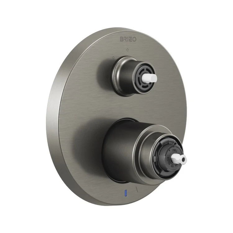 Pressure Balance Valve Trim Litze with Integrated 3 Function Diverter 2 Less Handle Brilliance Luxe Gold ADA - Frankwebs