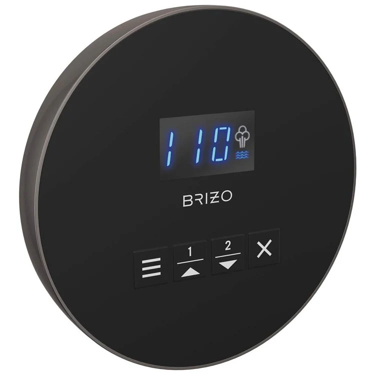 Steambath Control Mystix Round Lumicoat Polished Gold Surface Mount Inside Steam Room Selectable RapidMist Patented Dual Sensor Technology - Frankwebs