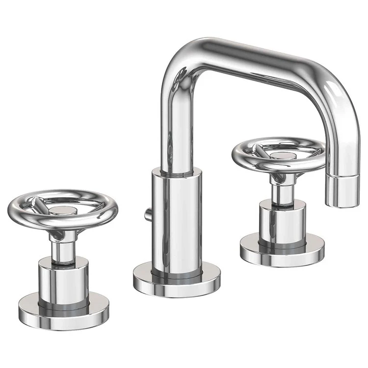Lavatory Faucet Tyler Widespread 8 to 20 Inch Spread 2 Wheel Matte White 1.2 Gallons per Minute Brass Spout Height 3-9/16 Inch - Frankwebs