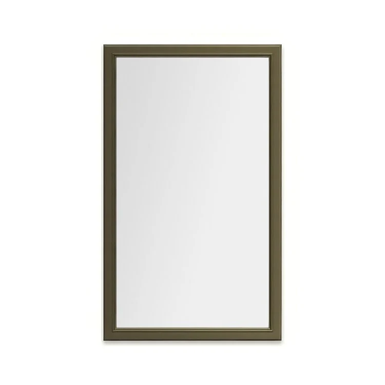 Medicine Cabinet Main Line 24 x 40 Inch 1 Doors Framed Mirror Brushed Black Flat Top Bryn Mawr Frame Slow Close Hinges 4 Inch - Frankwebs