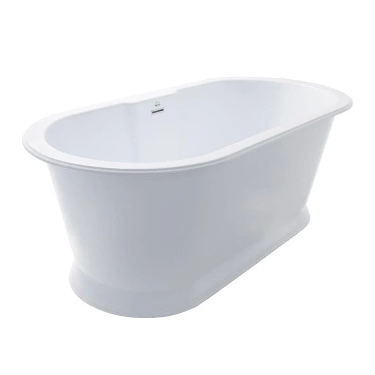 Soaking Tub Metro Collection Chateau 66 x 32 Inch Freestanding Tub Only Side Center Biscuit Hydroluxe SS - Frankwebs