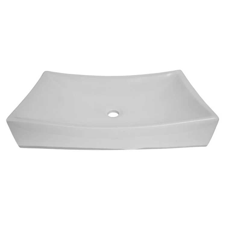 Vessel Styx 640 Above Counter Rectangle 25-3/4 Inch White Vitreous China - Frankwebs