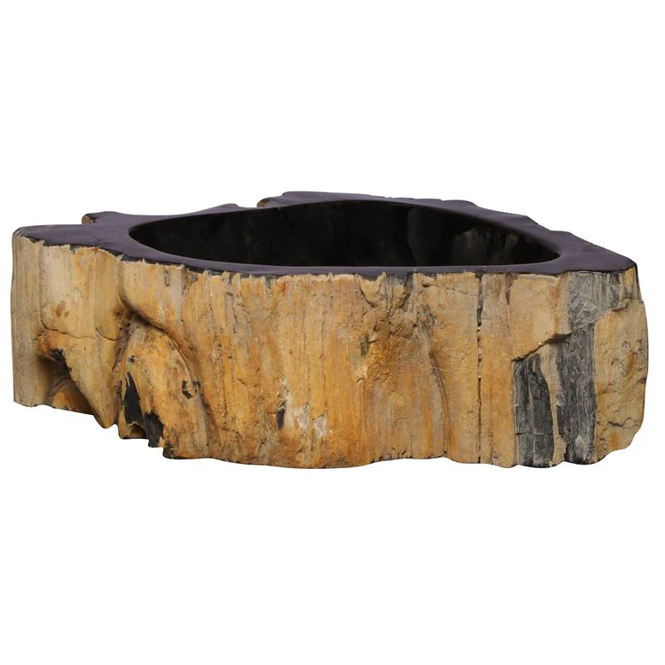 Vessel Tali Above Counter Black Petrified Wood 14-1/8 to 17-3/4 Inch - Frankwebs
