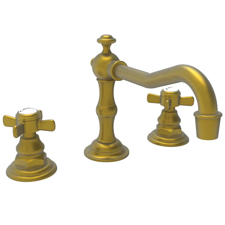 Lavatory Faucet Fairfield Widespread 8 to 20 Inch Spread 2 Cross ADA Satin Brass PVD 1.2 Gallons per Minute Brass Spout Height 3-5/16 Inch - Frankwebs