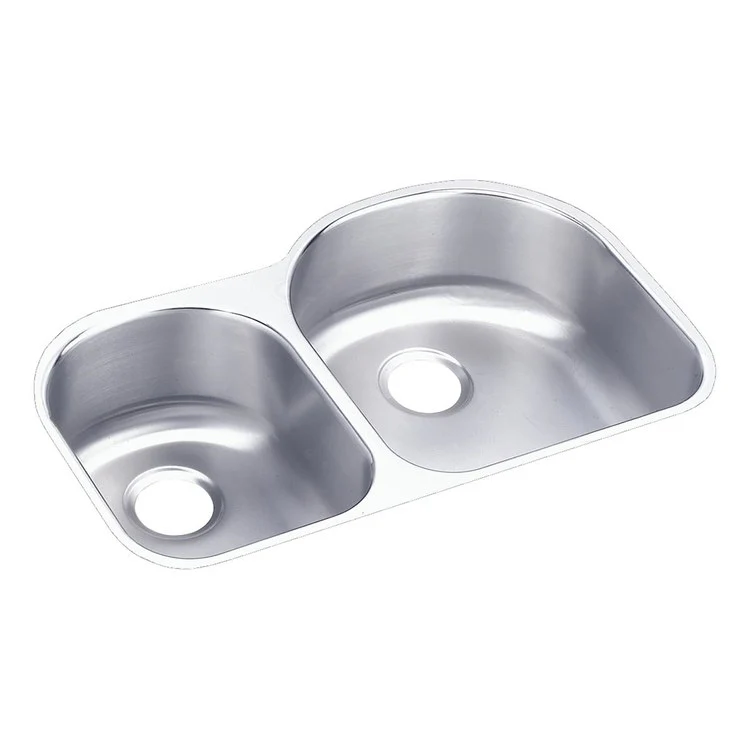 Kitchen Sink Harmony 31 x 20 Inch Double Bowl Offset 40/60 Kit Lustrous Highlighted Satin Undermount 7-1/2 Inch - Frankwebs