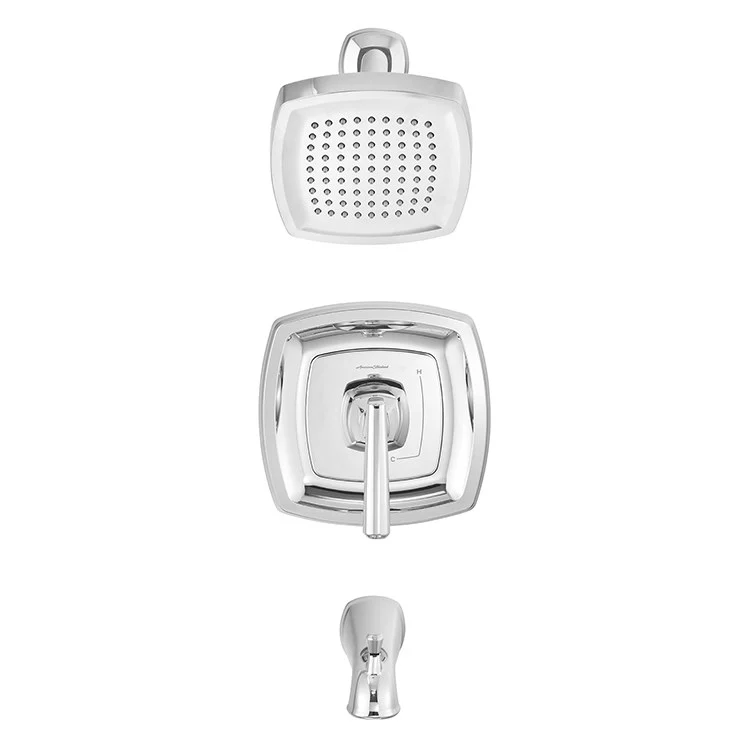 Edgemere Pressure Balance Tub/Shower Valve Trim with Cartridge and Water-Saving Shower Head - Frankwebs