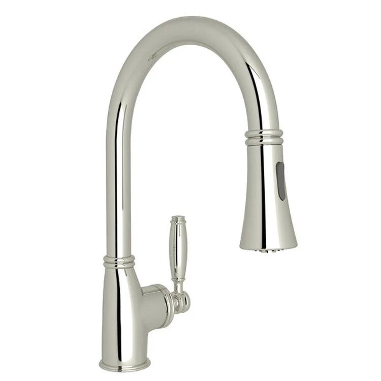 Bar Faucet Gotham Food Prep 1 Lever Polished Nickel Pull-Down 1.8 Gallons per Minute - Frankwebs