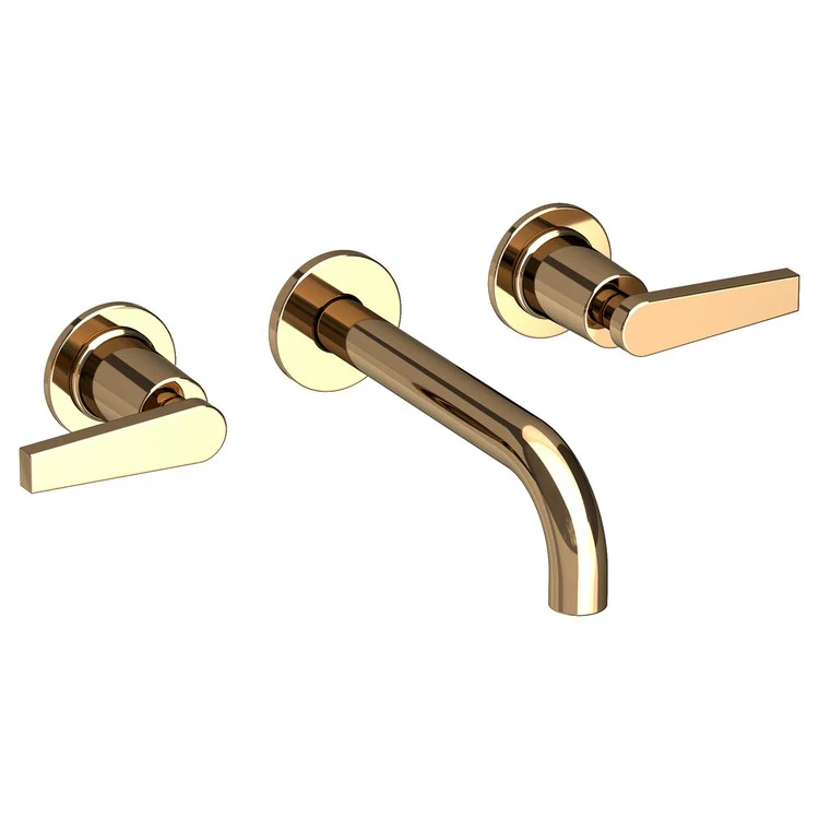 Lavatory Faucet Dorrance Wall Mount 8 Inch Spread 2 Lever ADA Watersense Aged Brass 1.2 Gallons Per Minute Brass Less Drain Spout Reach 7-1/9 Inch - Frankwebs