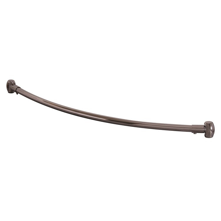 Shower Rod Curved with Flange Polished Brass 36 Inch Brass - Frankwebs