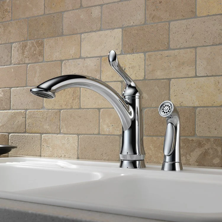Linden Single Handle Kitchen Faucet with Side Sprayer - Frankwebs