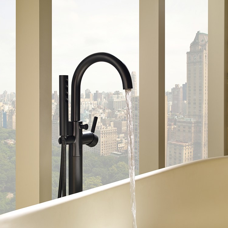 Odin Single Handle Freestanding Tub Filler with Handshower - Frankwebs