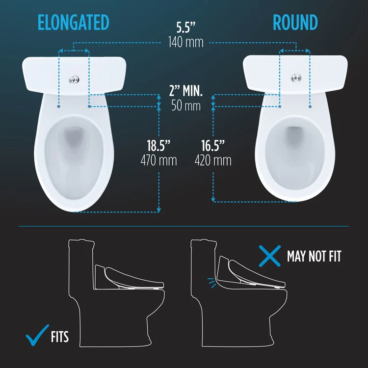Washlet S500E Elongated Closed Front Heated Bidet Seat with EWATER+ - Frankwebs