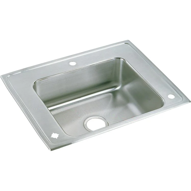 Classroom Sink Lustertone 28 x 22 Inch Single Bowl Left 3 Hole Lustrous Satin Drop-In Minimum Cabinet Size 33 Inch 7-5/8 Inch 18 Gauge Bottom Only Pads 64090012 Mounting Hardware Included for Countertops Up to 3/4IN - Frankwebs