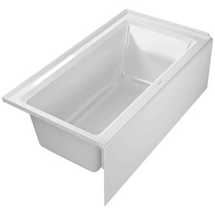 Soaking Tub Architec 60 x 32-1/8 Inch Integrated Panel & Flange Left Drain White Acrylic - Frankwebs