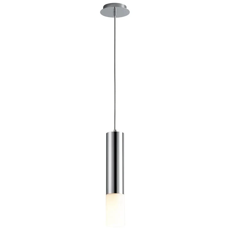 Opus Single-Light LED Mini Pendant with Glass Shade - Polished Chrome - Frankwebs