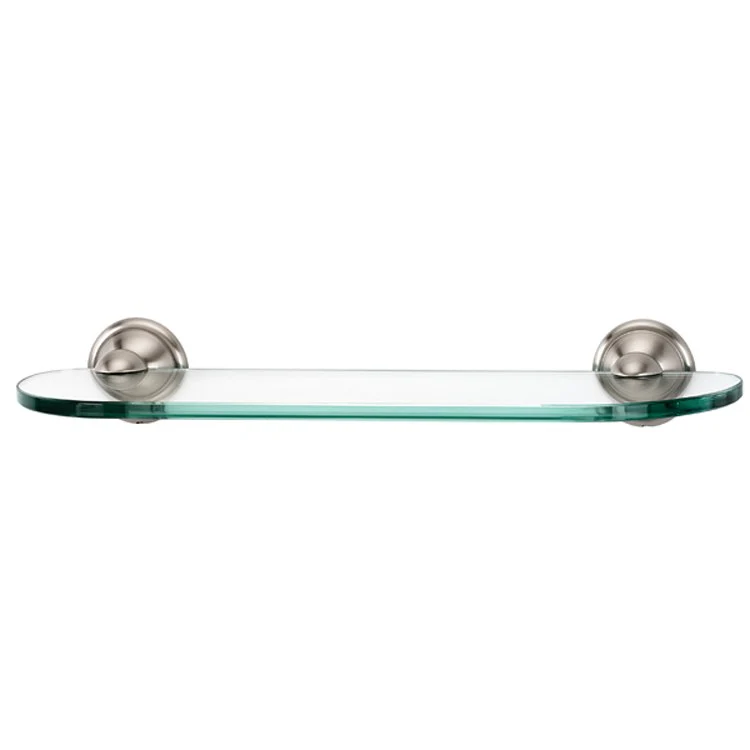 Shelf Yale Bath with Brackets Satin Nickel 18 Inch Brass/Glass - Frankwebs