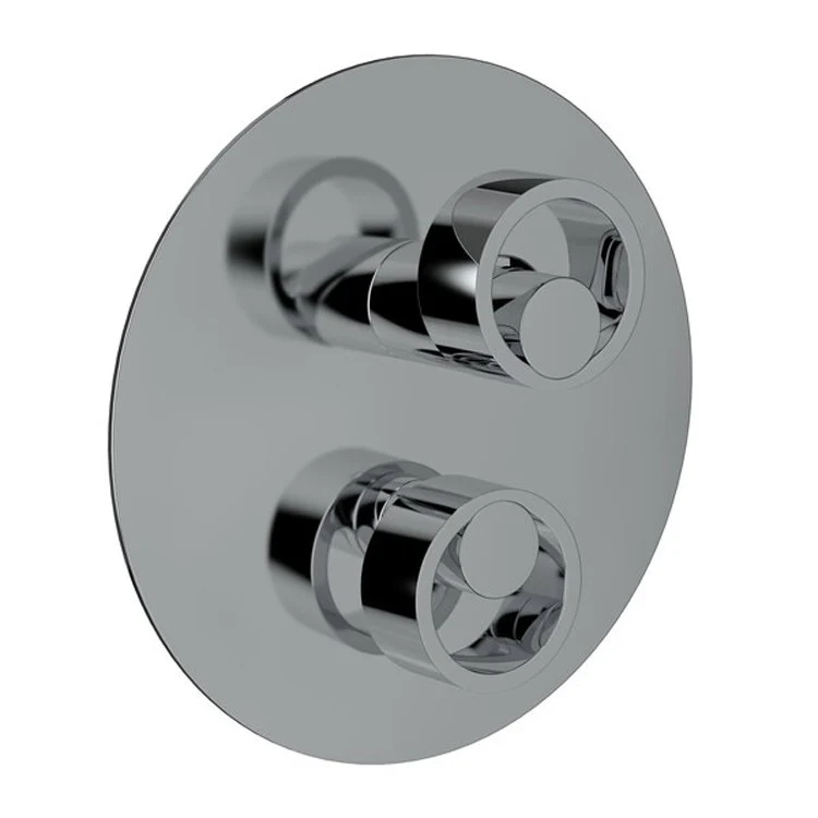 Pressure Balance Valve Trim Eclissi with Diverter 1 Circular Handle Polished Chrome 5.5 Gallons per Minute - Frankwebs
