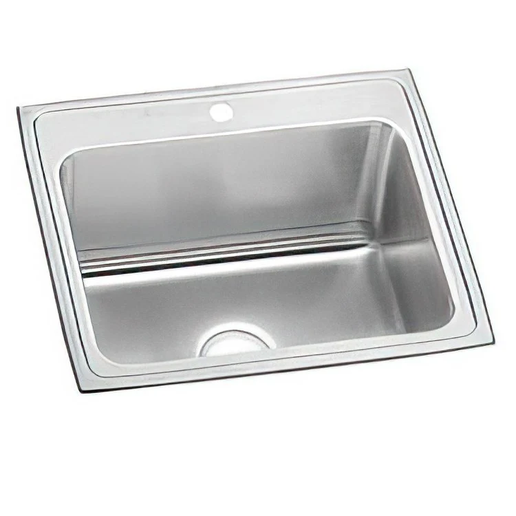 Laundry Sink Pursuit 25 x 22 Inch Single Bowl 1 Hole Lustrous Satin Drop-In - Frankwebs