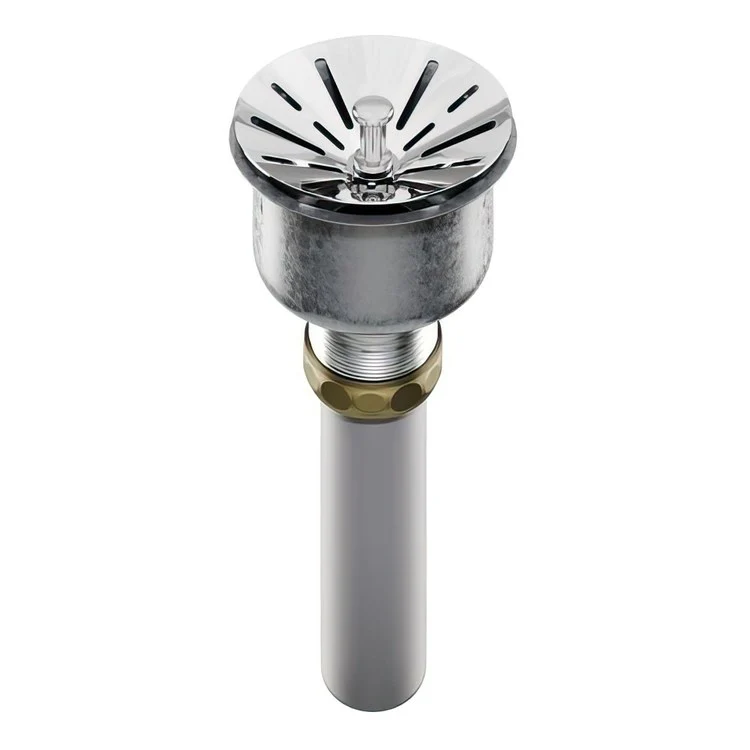 Drain Fitting Body and Strainer 5 x 4 Inch Stainless Steel for Quartz Sinks with Perfect Drain 4-1/2 Inch - Frankwebs