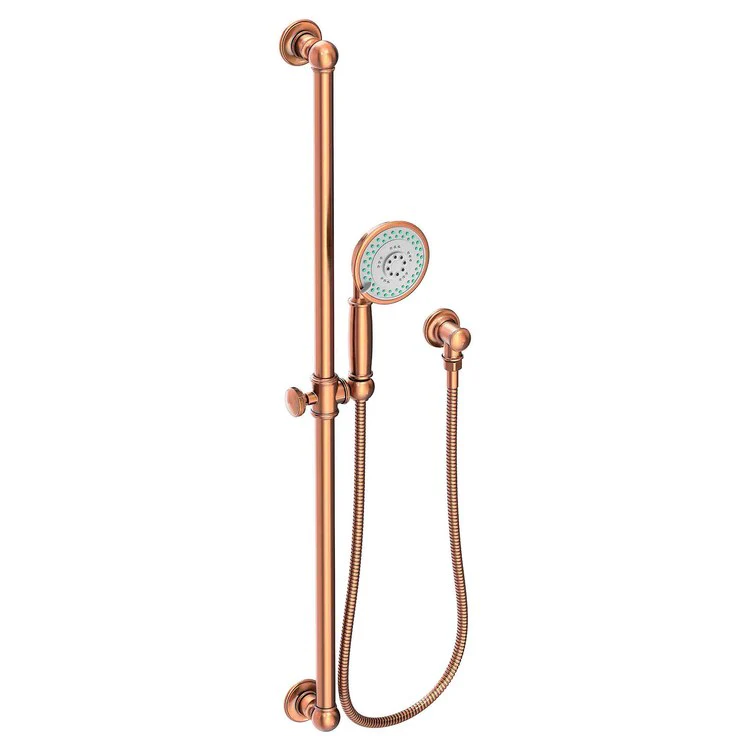 Handshower Set Tub and Shower Slidebar with Wheel Handle Polished Brass Uncoated Living 3 Function 1.8 Gallons per Minute - Frankwebs