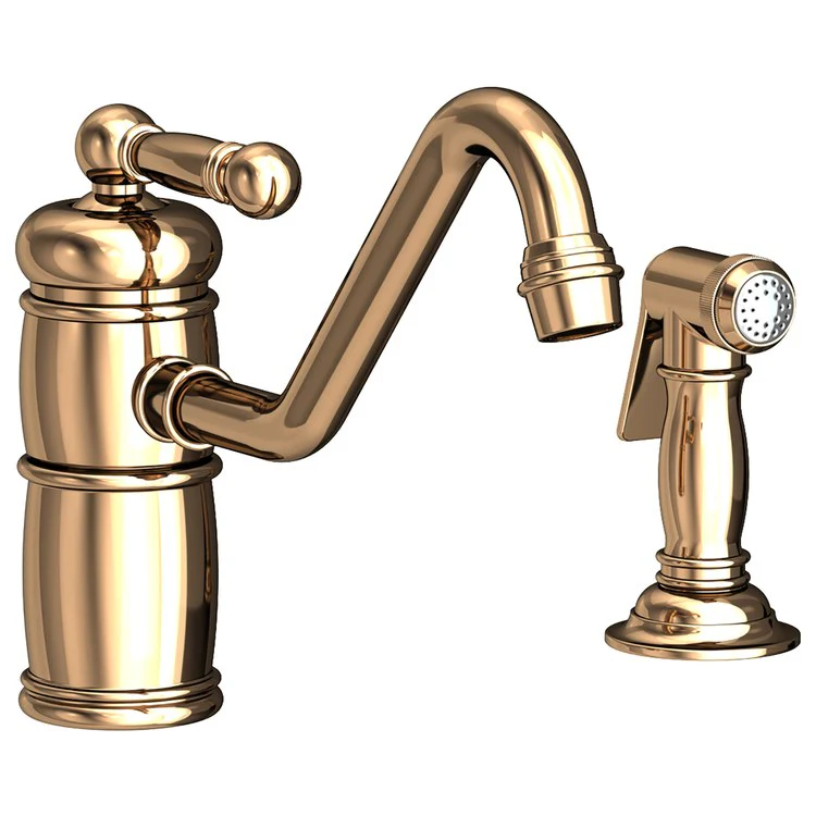 Kitchen Faucet Nadya 1 Lever ADA Antique Nickel Pull Out Sidespray Spout Height 5-11/16 Inch Spout Reach 9-11/16 Inch 1.8 Gallons per Minute - Frankwebs